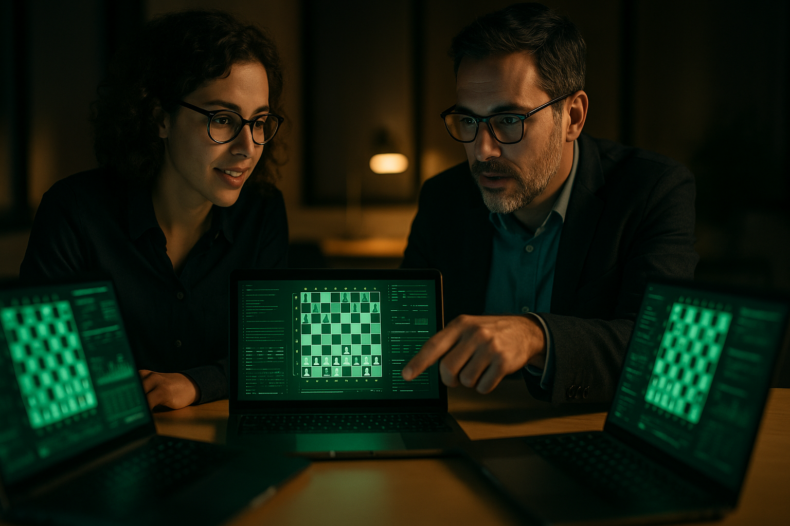 Dois amadores conduzindo três computadores ao mesmo tempo: o processo melhor venceu os grandes mestres e as máquinas mais fortes